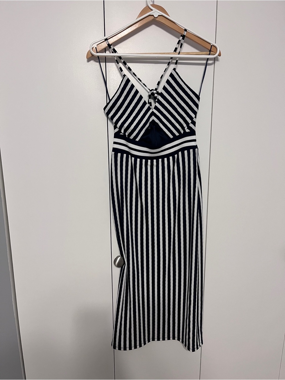 Ramy Brook Stevie Halterneck Striped Midi-Dress Small - Picture 7 of 10